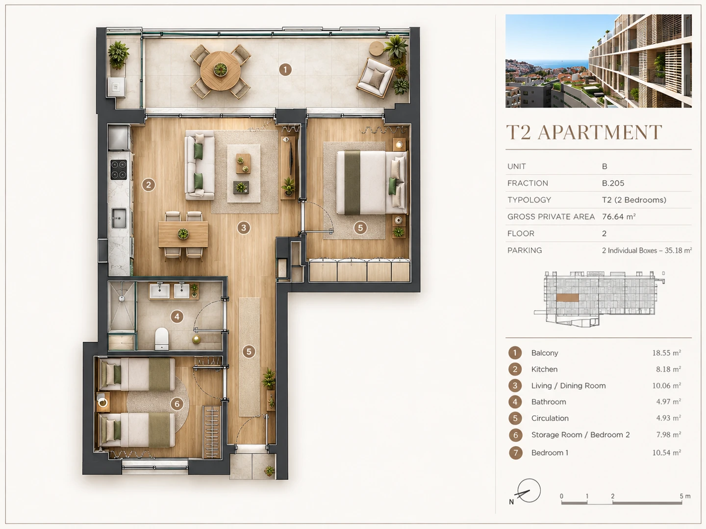 Apartment with a balcony, bedroom and additional room in Sesimbra — from €473,000 - Property photo 7